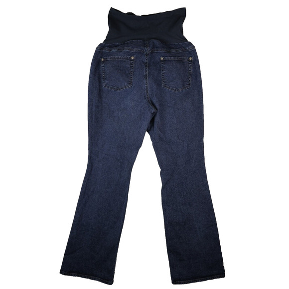 Indigo Blue Maternity Jeans Womens XLL Boot Cut Flare 33x31 - Picture 2 of 9